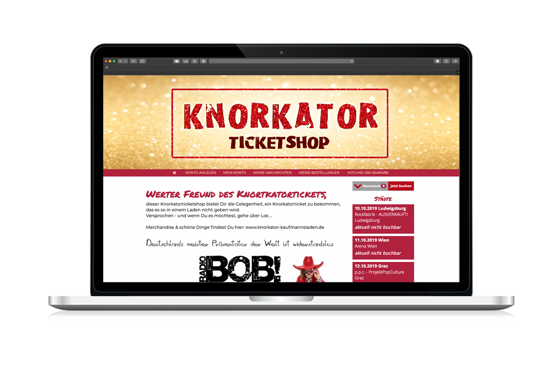 Referenz: Knorkator - Ticketshop